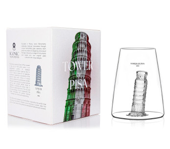 Copo de cristal longo Alaskan Maker Iconic Monuments Leaning Tower of Pisa