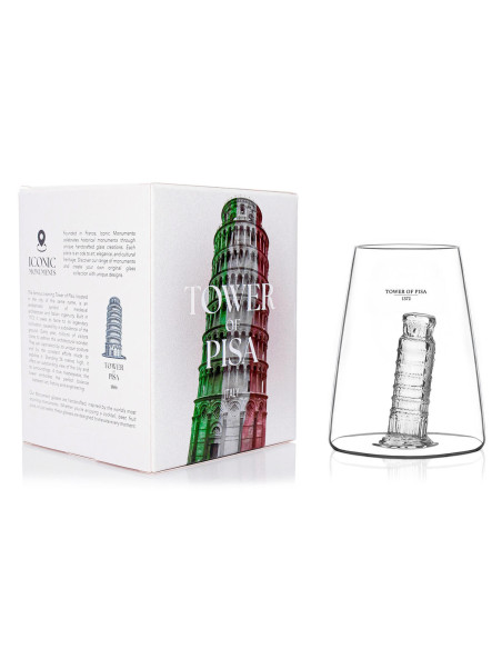 Alaskan Maker Monumenti Iconici Torre di Pisa bicchiere lungo in cristallo