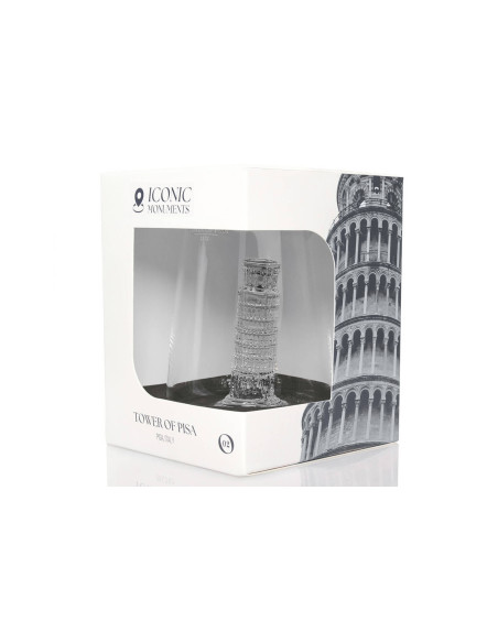 Alaskan Maker Iconic Monuments Leaning Tower of Pisa long crystal spirit glass