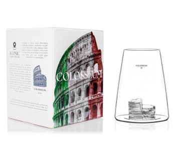 Alaskan Maker Iconic Monuments Coliseum i Rom långt kristallklart glas för spritdrycker