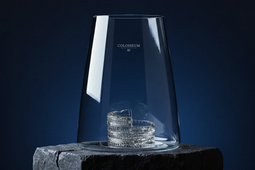 Alaskan Maker Ikoniske monumenter Colosseum i Rom langt krystalklart glas til spiritus