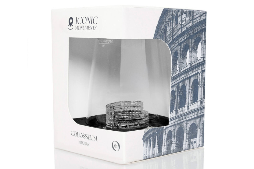 Alaskan Maker Ikoniske monumenter Colosseum i Rom langt krystalklart glas til spiritus