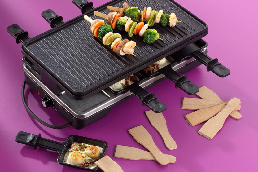 Kela Geneva cast-iron raclette/grill for 8 people