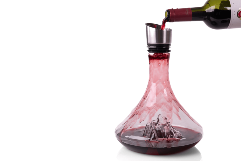 Garrafa de vinho em cristal soprado à mão Alaskan Maker Topographic Mont Blanc