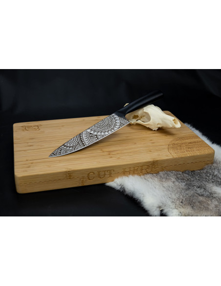 Coltello da chef 20cm Homey's by Schiffmacher manico in acciaio inox nero