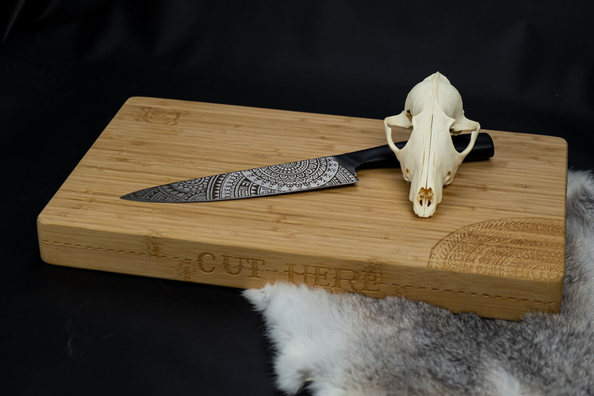 Cuchillo de cocinero 20cm Homey's by Schiffmacher mango de acero inoxidable negro