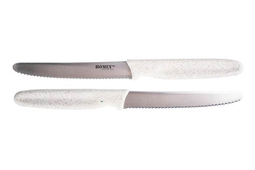 Set of 2 Homey's Mölti VITT universal kitchen knives, 11cm serrated blade