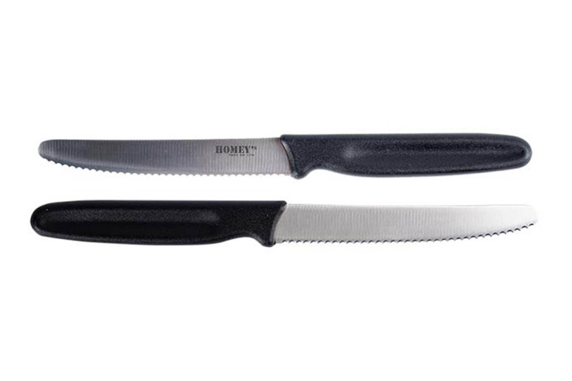 Set di 2 coltelli da cucina universali Mölti SVART di Homey's, lama seghettata da 11 cm