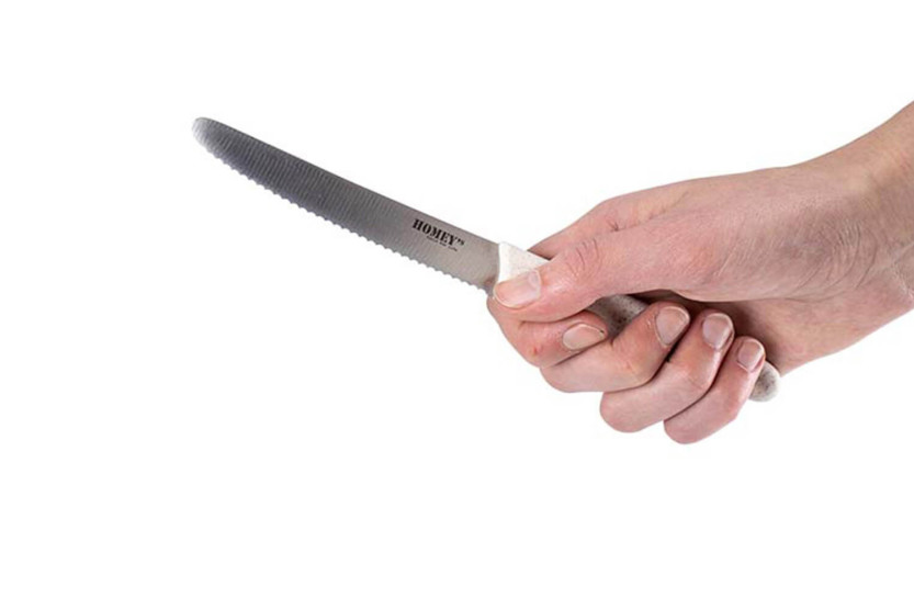 Homey's Mölti VITT kökskniv för alla ändamål 11 cm tandat blad