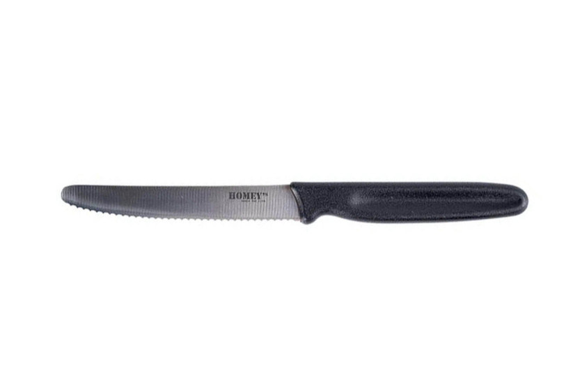 Homey's Mölti SVART monitoimikeittiöveitsi 11cm hammastettu terä