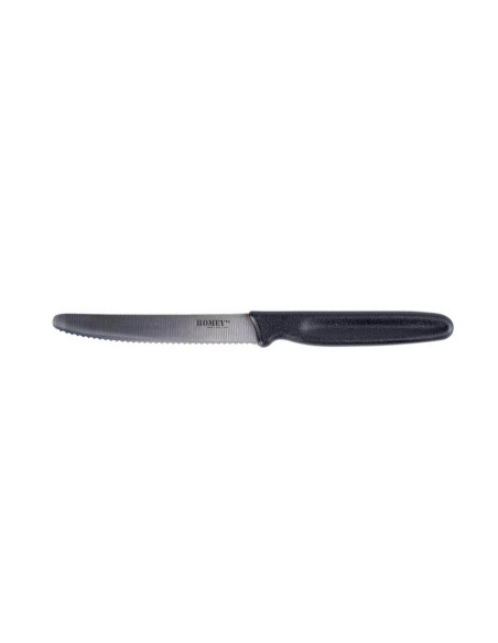 Homey's Mölti SVART kökskniv för alla ändamål 11 cm tandat blad
