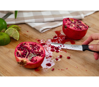 Cuchillo de cocina multiusos Homey's Mölti SVART 11cm hoja dentada 2