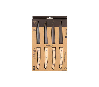 Set di 4 coltelli da bistecca Homey's Bokträ, lama liscia 13 cm 2
