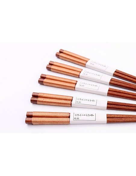Juego de 5 pares de palillos de madera Kutoyama 23cm