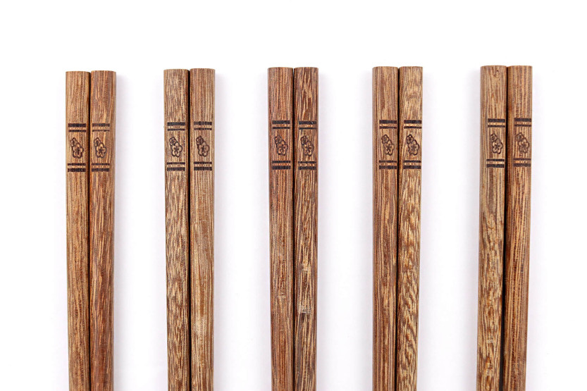 Set di 5 paia di bacchette Kutoyama in legno wengé da 25 cm
