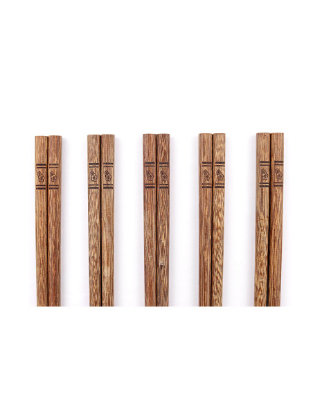 5 parin sarja Kutoyama syömäpuikkoja Wenge-puusta 25cm