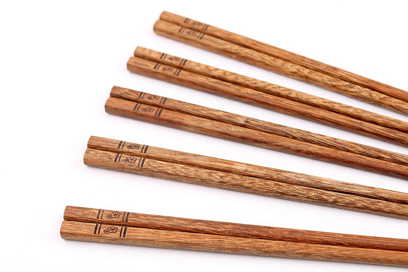 Set of 5 pairs of Kutoyama chopsticks in wenge wood 25cm