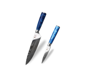 Juego de 2 cuchillos Kutoyama Blue Wave chef + office