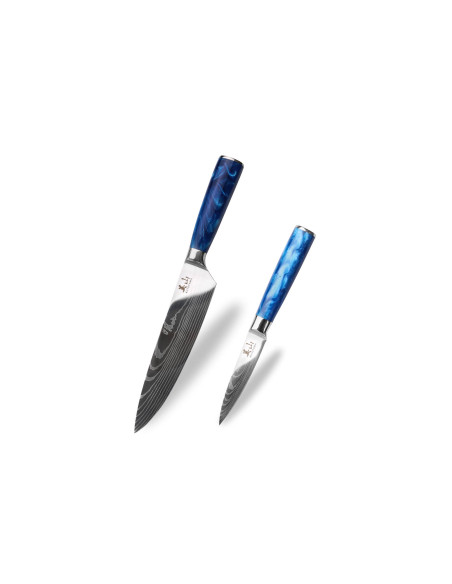 2 Kutoyama Blue Wave -kokki- ja toimistoveitsisarja (2 kpl)