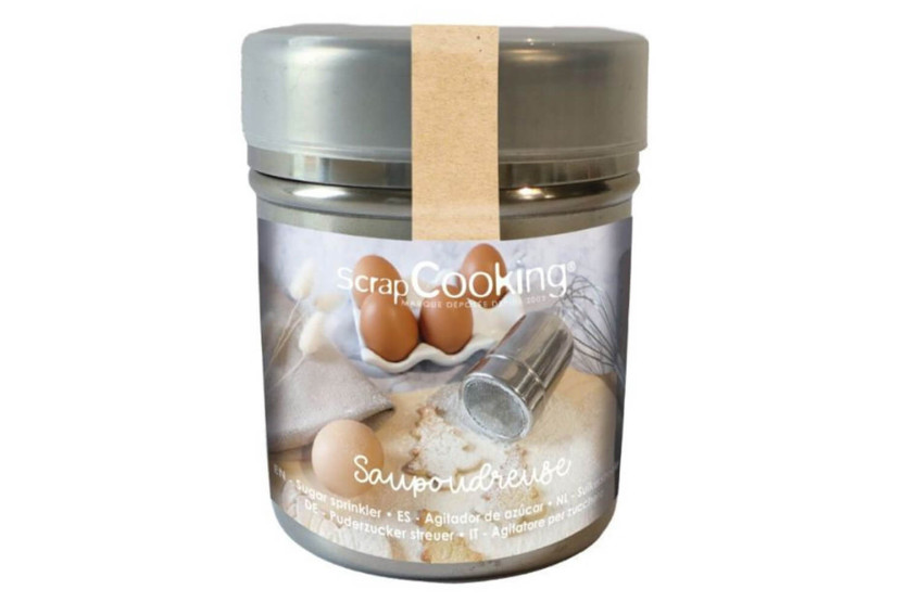 Scrapcooking fine mesh powdering machine for powdered sugar, cocoa and more