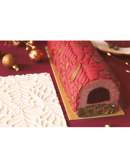 Scrapcooking Ondine log mould + insert + silicone mat + kraft stand + transport box