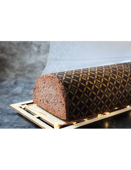 Set of 2 Scrapcooking Couture transfer sheets for chocolate and logs