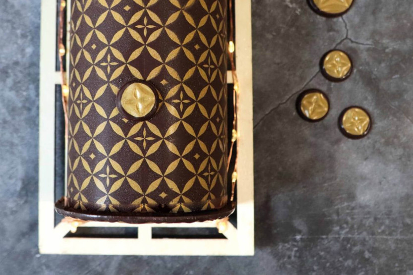 Conjunto de 2 folhas de transferência Scrapcooking Couture para chocolate e toros