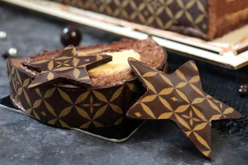 Set di 2 fogli di trasferimento Scrapcooking Couture per cioccolato e ceppi