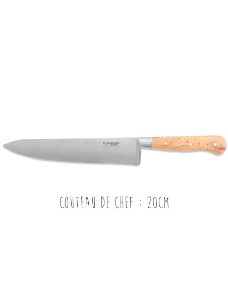 3er-Set Wacholdermesser Laguiole en Aubrac: Office + Universal + Chef