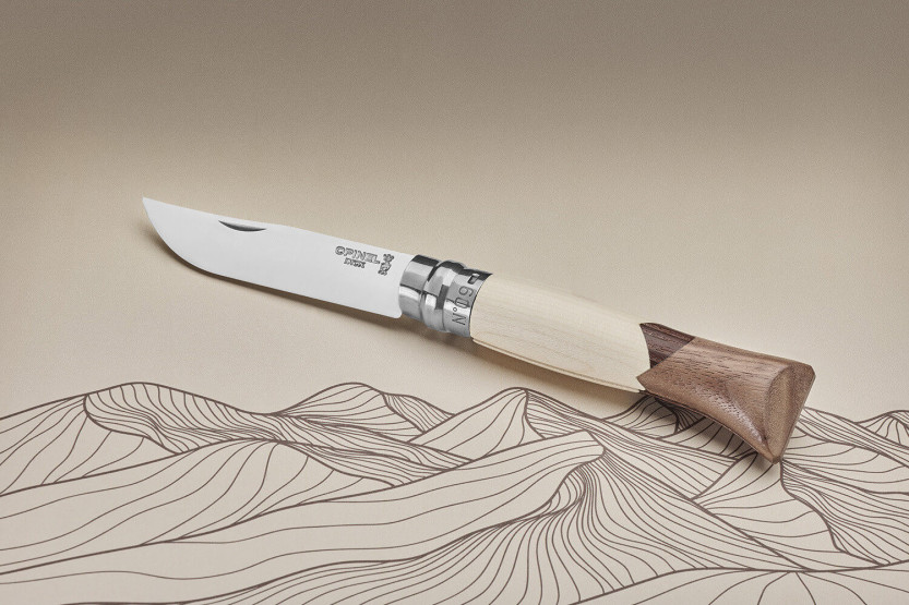 Opinel Tradition Luxe Cime n°09 taittoveitsi 9cm terä vaahtera + saarni + pähkinä kahva