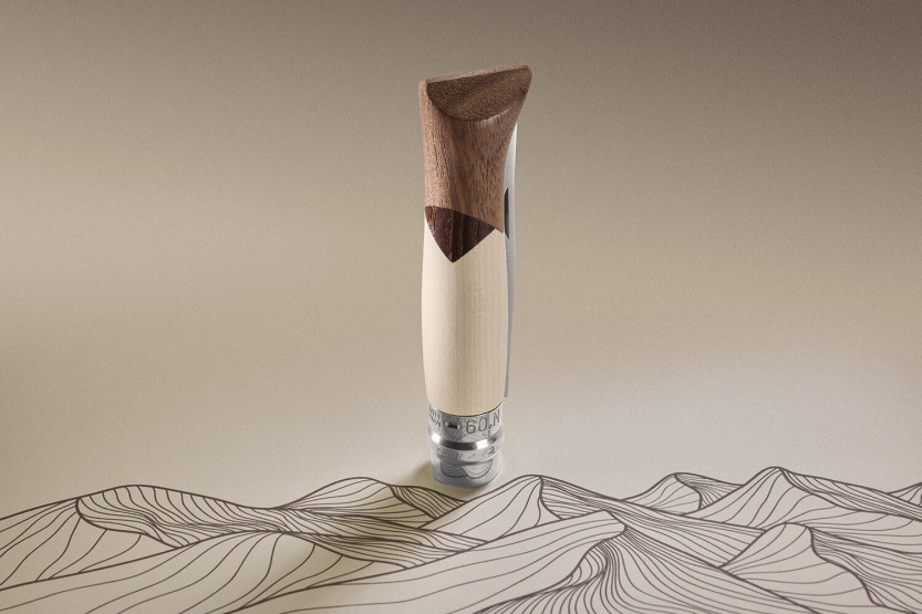 Opinel Tradition Luxe Cime n°09 folding knife 9cm blade maple + ash + walnut handle