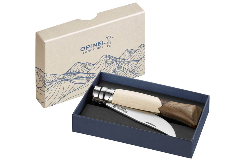 Opinel Tradition Luxe Cime n°09 taittoveitsi 9cm terä vaahtera + saarni + pähkinä kahva