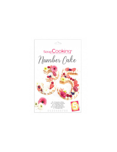 Scrapcooking 9-digit reusable number cake kit
