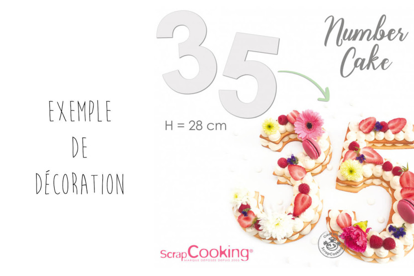 Scrapcooking Number Cake Kit 9 Zahlen wiederverwendbar