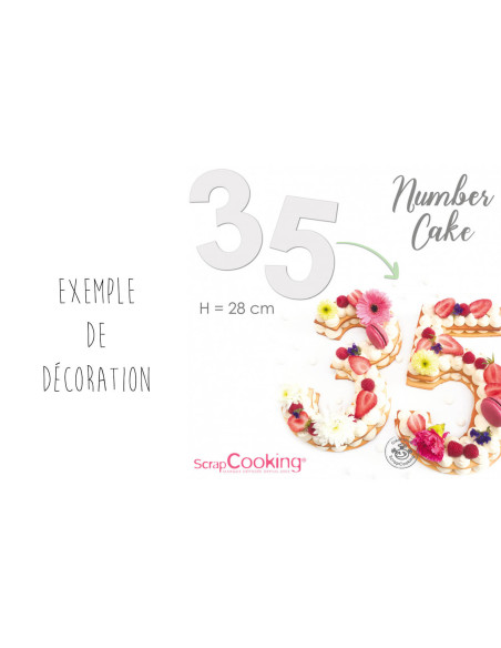 Scrapcooking Kit per torte di numeri riutilizzabili a 9 cifre