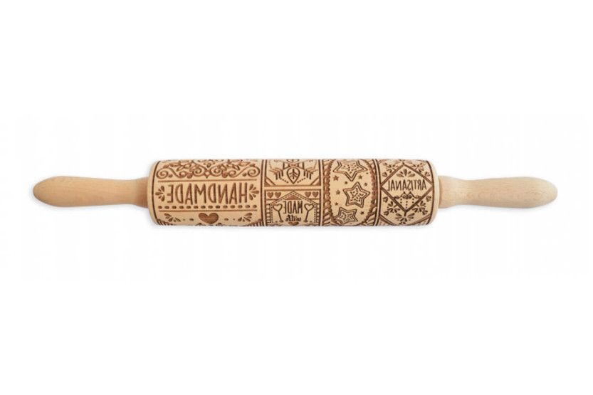Impression rolling pin Scrapcooking Home Made 39cm