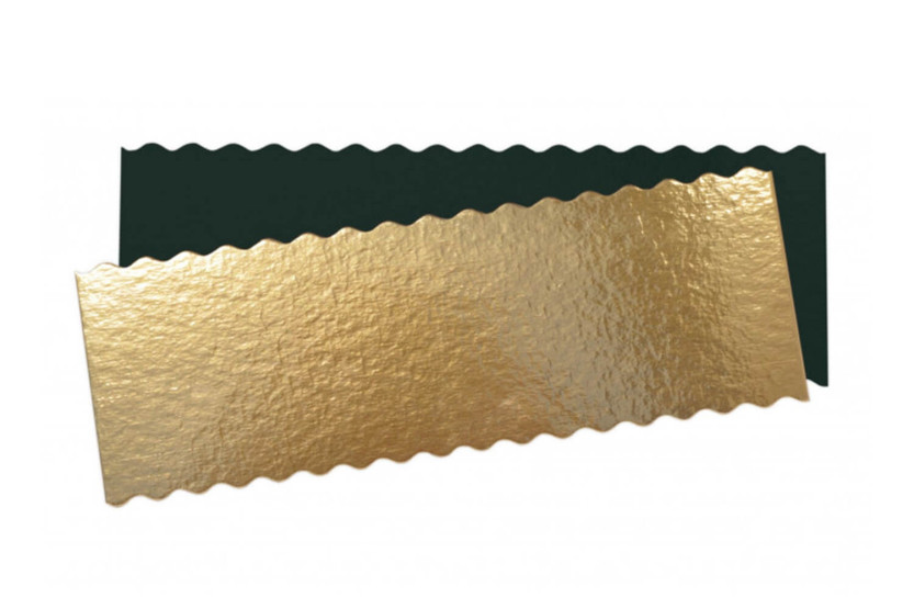 5 Scrapcooking gouden en zwarte taartplateaus - 30 x 10 cm