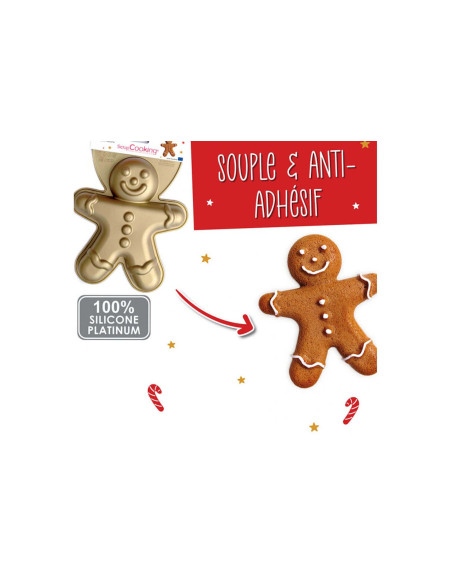 Scrapcooking silikone kageform - Gingerbread Man