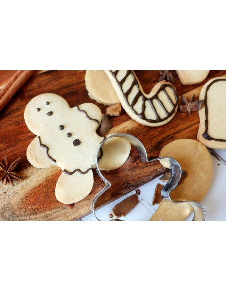 18-piece steel Scrapcooking Christmas cookie cutter bucket