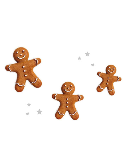 Caixa de 3 cortadores de biscoitos em aço inoxidável Scrapcooking - Gingerbread men