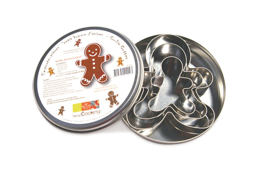 Schachtel 3 Scrapcooking Ausstechformen aus Edelstahl - Lebkuchenmännchen