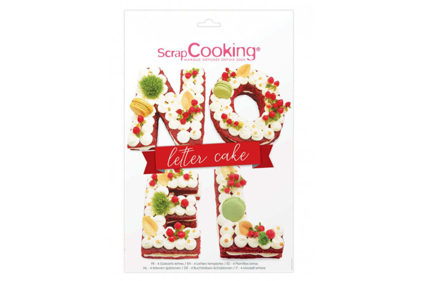 Kit letter cake Noël Scrapcooking 4 templates - Reusable