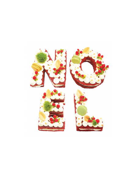Letter Cake Kit Weihnachten Scrapcooking 4 Schablonen - Wiederverwendbar