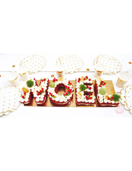 Letter Cake Kit Weihnachten Scrapcooking 4 Schablonen - Wiederverwendbar