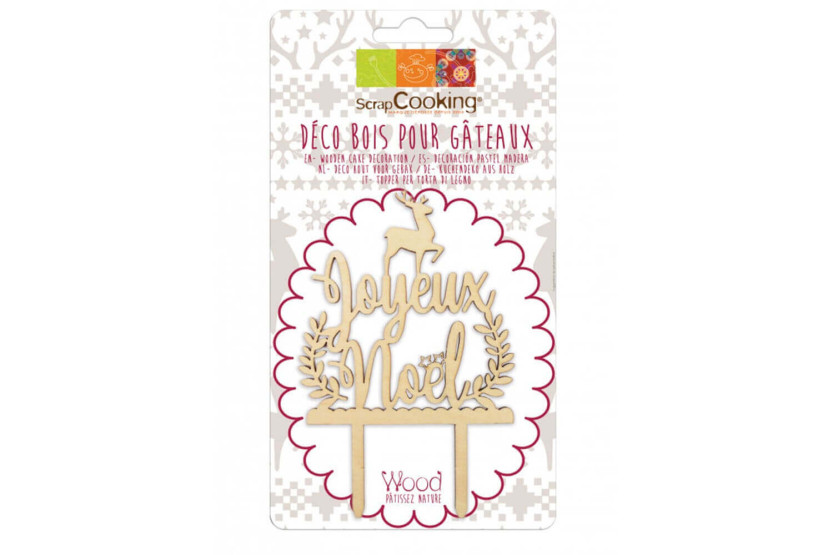 Scrapcooking Merry Christmas-kakeoppsats i tre