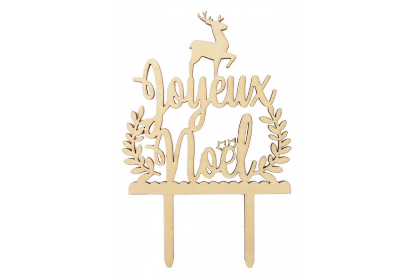 Cake Topper Frohe Weihnachten Scrapcooking Holz
