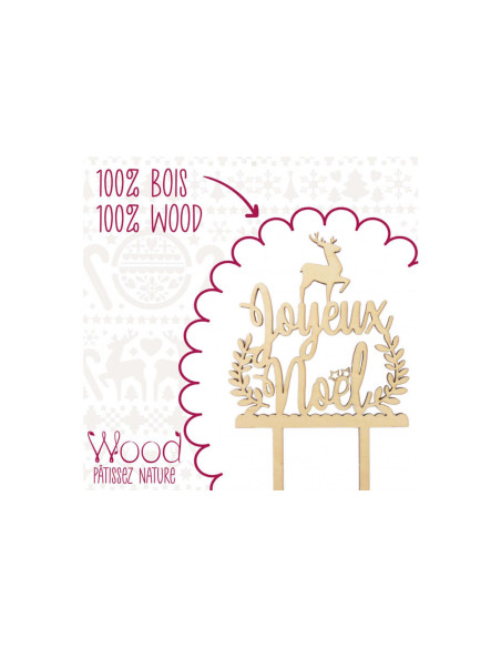 Cake topper di Natale in legno di Scrapcooking