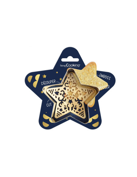 Emporte pièce avec embosseur Scrapcooking forme Noël