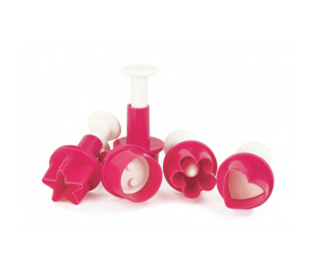 Kit of 5 Scrapcooking ejector cutters for sugar paste