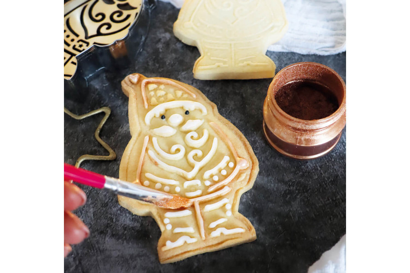 Cortador de biscoitos para o Pai Natal da Scrapcooking + gofrador de madeira